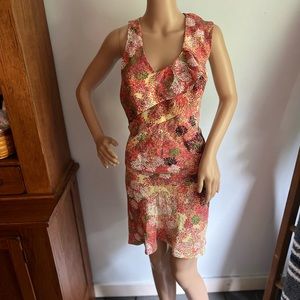 NWT $350 Anthropologie | Ali Ro | Silk Printed | Shift Dress with Ruffle | 6
